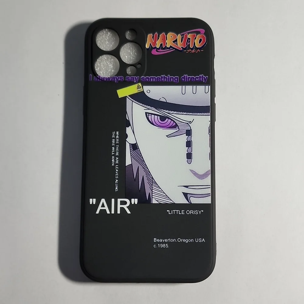 iPhone 12 Pro Naruto Anime Cell Phone Case, 6.1 inches, Black